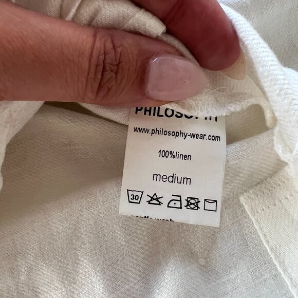 NWOT Philosophy High Neck Linen Tank Top - Picture 4 of 5